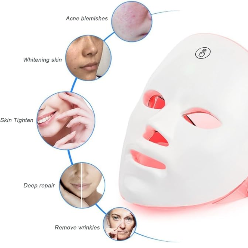 Mascara Facial Led terapida 7 modos